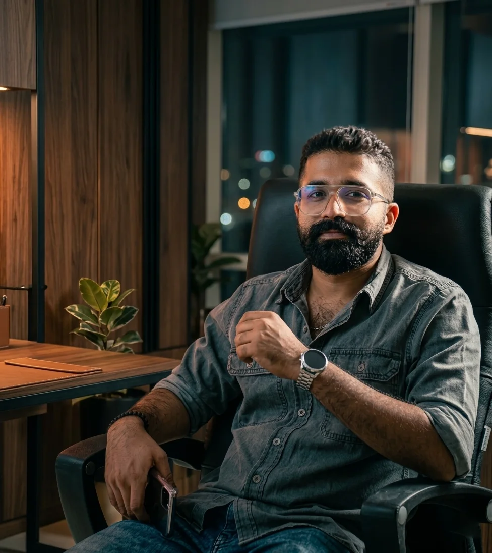 Saroop Sunil, AI marketing and growth consultant and brand strategist, portrait photo